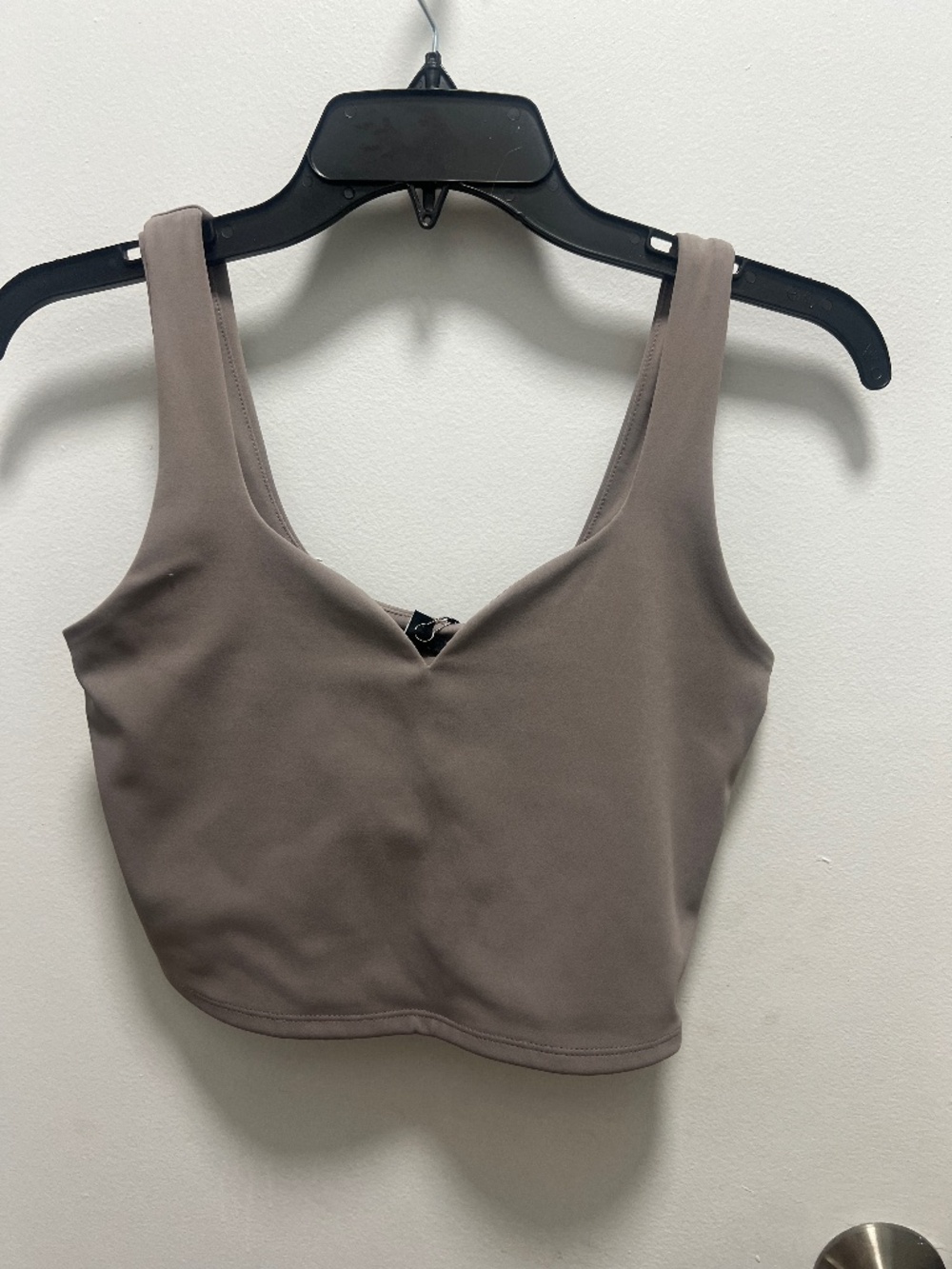 Express Gray Bodycon Sweetheart Crop Top